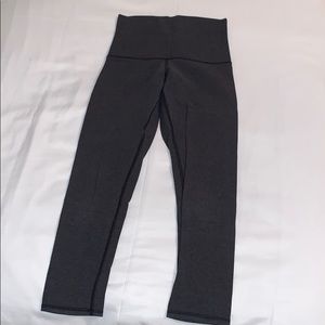 Lululemon Dark Grey Wunder Under Crop Legging